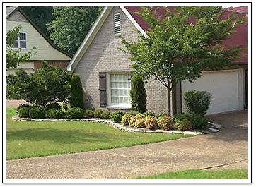 Light Brick Home with Nice Landscaping Work
